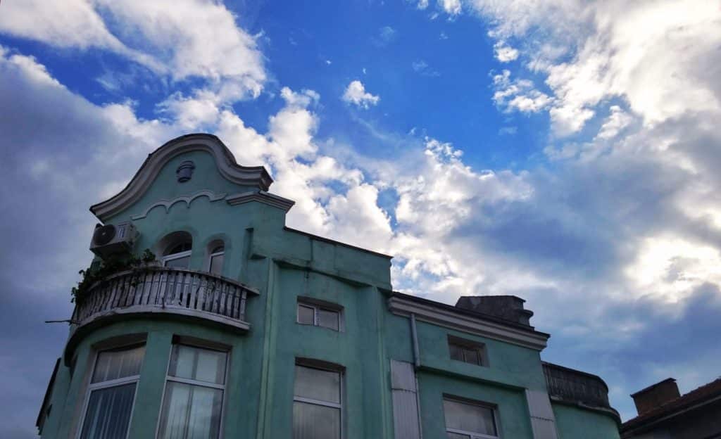rose, wine and blue in Kazanlak in Bulgaria