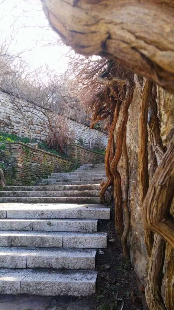 Stairs to fairy tales, leading to a fortress in Lovech in Bulgaria
