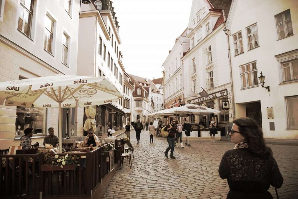 Lively streets in Tallinn