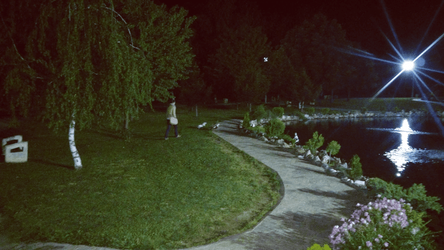 Strumica city park at night