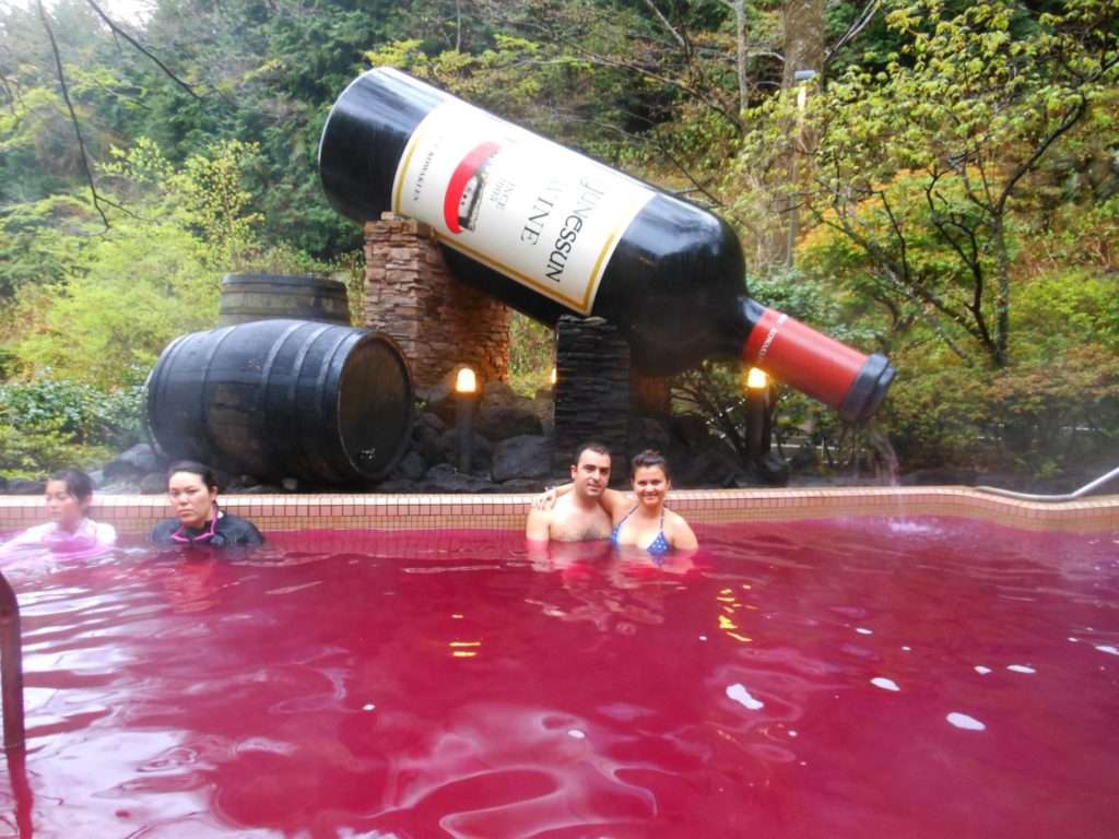 lovely wine pool in Hakone, Japan